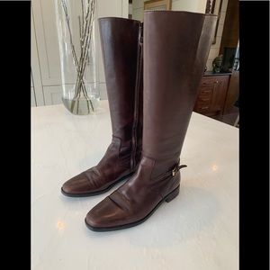 RALPH LAUREN RLL TALL BROWN RIDING BOOTS 7.5